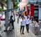 People walking on street in Bangkok, Thailand