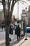 People walking on a street in Hackney, London, UK