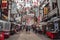 People walking on a Street Market in Petaling street in Chinese town in Kuala Lumpur Malaysia