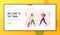 People Walking at Town Street along Road Crosswalk Website Landing Page. Woman with Suitcase and Man with Backpack