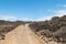 People walking the trails on the uninhabited and exotic island of Lobos, very close to Fuerteventura