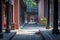 People walking in Wenshu buddhist monastery alley in Chengdu, China