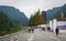 People walking at the Zhangjiajie Mountain Park in Hunan, China