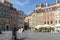 People in Warsaw\'s Old Town Market Square. Place, center and oldest part of the Old Town of Warsaw, capital of Poland