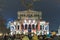 people watch the open air light spectacle Luminale in Frankfurt