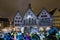 people watch the open air light spectacle Luminale in Frankfurt