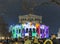 people watch the open air light spectacle Luminale in Frankfurt