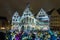 people watch the open air light spectacle Luminale in Frankfurt