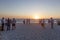 People watching sunset in Naples, Florida