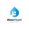 People with water logo design vector template.
