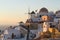 People wating for sunset in Oia