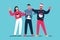 people wearing ugly sweaters vector design illustration