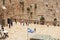 People at Western Wall in Jerusalem, Israel.