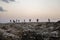 People on the windy Sagres coastline