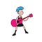 People woman playing guitar punk