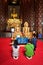 People worshipping in monastery Wat Na Phramane in Ajutthaya