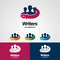 People Writer Logo Designs Template