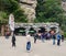 People at the Zhangjiajie Mountain Park in Hunan, China