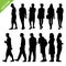Peoples silhouettes vector