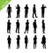 Peoples silhouettes vector