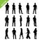 Peoples silhouettes vector