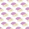 Pepino melon. Seamless pattern with fruits. Hand-drawn background. Vector illustration.