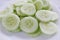 Pepinos, Slices of cucumbers, mexican snack