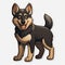 Peppa Dog Png: Black And Tan German Shepherd Sticker Illustration