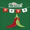 pepper icon. Mexico culture. Vector graphic