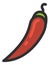 Pepper icon. Red hot chili. Spicy cooking ingridient