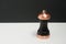 Pepper mill with copper inserts.