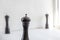 Pepper mills isolated on background