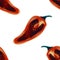 Pepper pattern food background illustration seamless