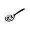 pepper wooden spoon glyph icon vector illustration