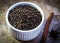 Peppercorns in a ramekin