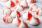 Peppermint meringue kisses