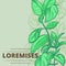 Peppermint plants and leaves poster background