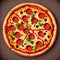 Pepperoni Italian Pizza. Generative AI