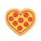 Pepperoni pizza heart