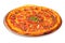 pepperoni pizza on a white background