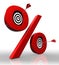 Per cent red symbol with conceptual targets