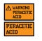 Peracetic acid sign on white