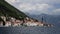 Perast city in Kotor bay, Boka Kotorska, Montenegro, fjord