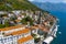 Perast. Drone. Aerial view