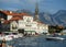 Perast town in the bay of Kotor in Montenegro.