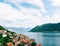 Perast view from the tower. Photos from the height, from the cha