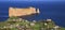 Perce Rock, panoramic aerial view, Quebec