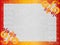 Percent background with small number. Autumn yellow and orange color grey banner