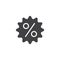 Percent badge vector icon