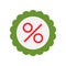Percent badge vector, Online shopping flat style icon